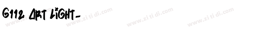 G112 Art light字体转换